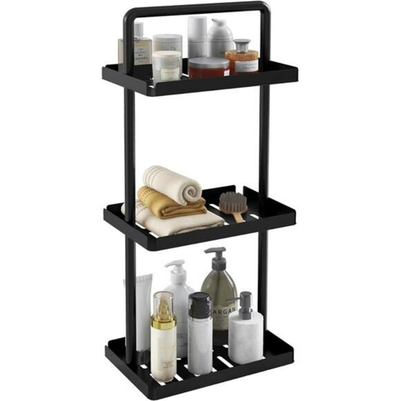 3 Tier Corner Shower Caddy Standing Bathroom Organizer Shelf Rack for Shampoo - Picture 7 of 7